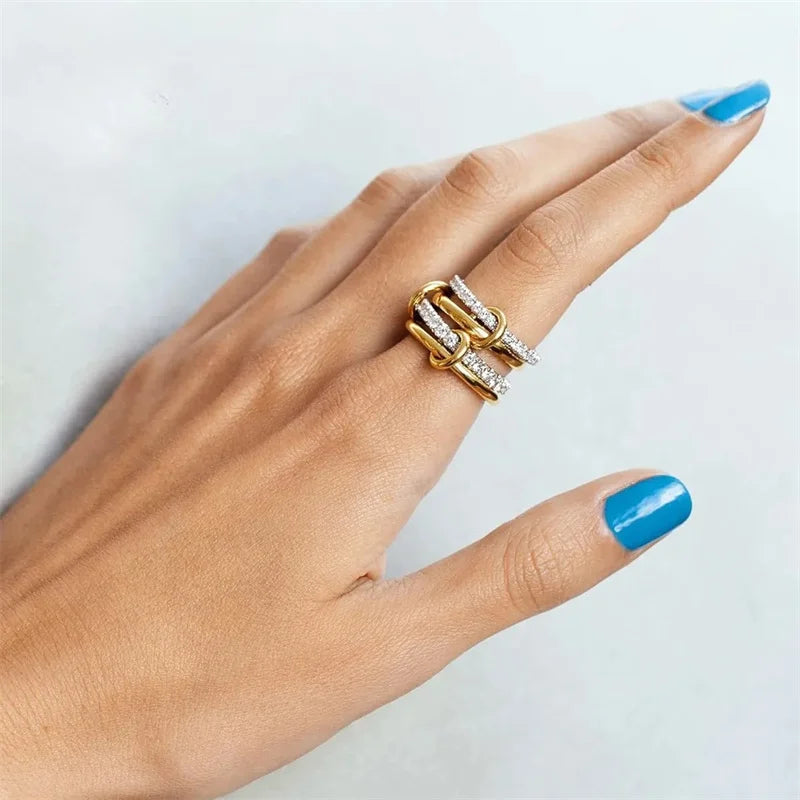 Dual Tone Copper Ring